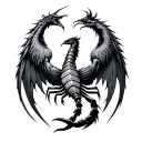 Scorpio Phoenix tattoo design idea
