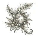 laurel wreath tattoo design idea