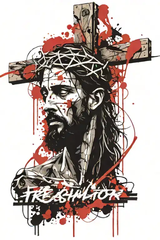 jesus christ crucifixion tattoo design idea