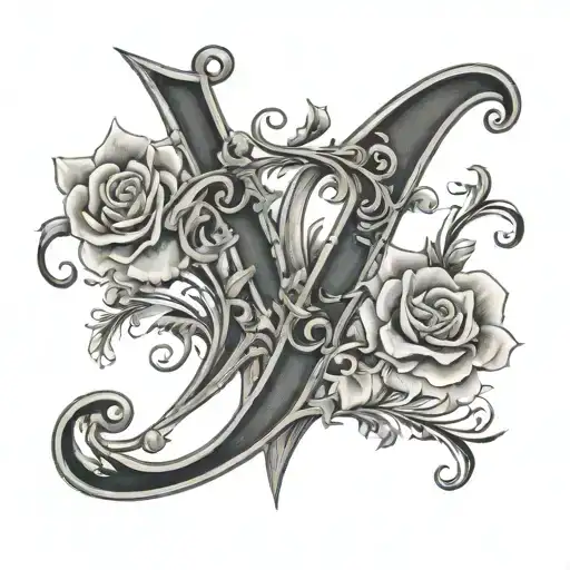 letters g m d tattoo design idea