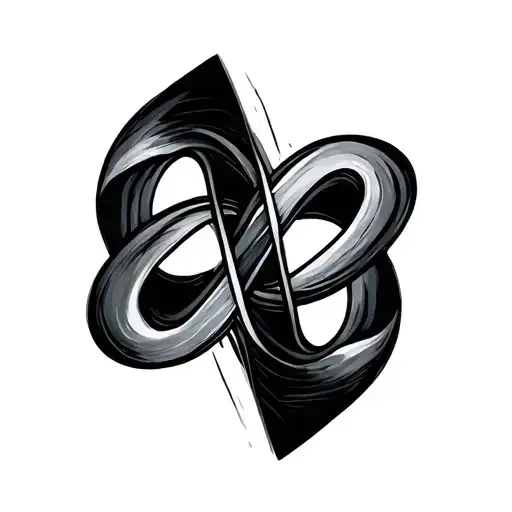 a infinity add 13 on the right side lines middle and vice versa add 31 to the other one tattoo design idea