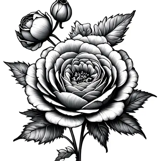 Ranunculus tattoo design idea