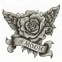 memorial tattoo for mom written tattoo design idea