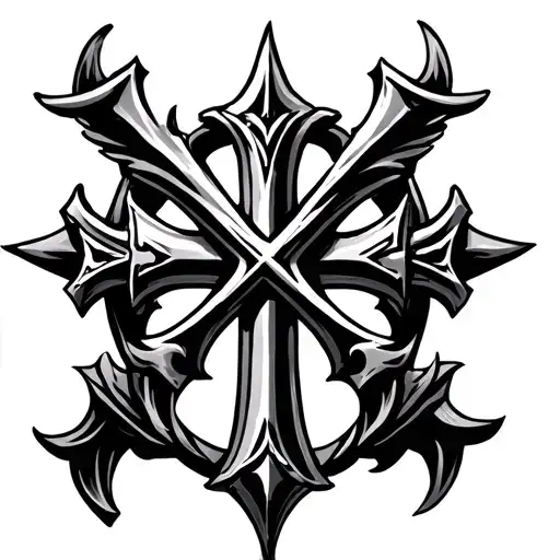 Crusader Cross tattoo design idea