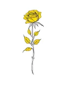 Yellow Rose tattoo design idea