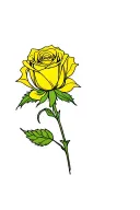 Yellow Rose tattoo design idea