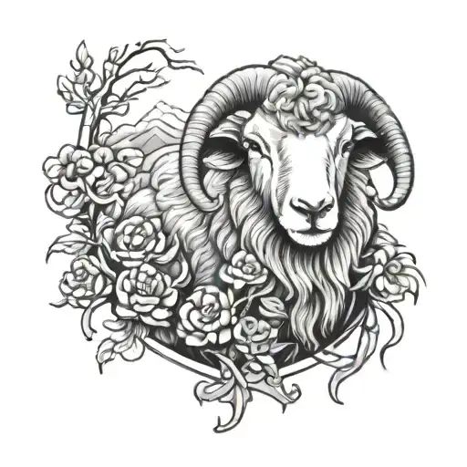 lost sheep tattoo design idea
