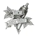 juice Wrld tattoo with text tattoo design idea