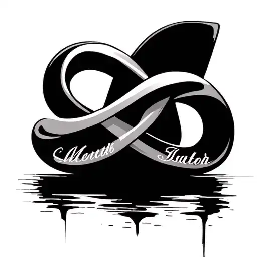 Infinity Symbol with names tattoo design idea