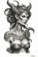 Lilith the demon tattoo design idea