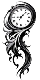 clock face tattoo design idea