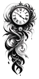 clock face tattoo design idea