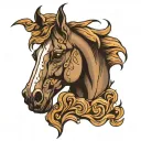 horse head tattoo design idea