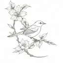 nightingale  tattoo design idea
