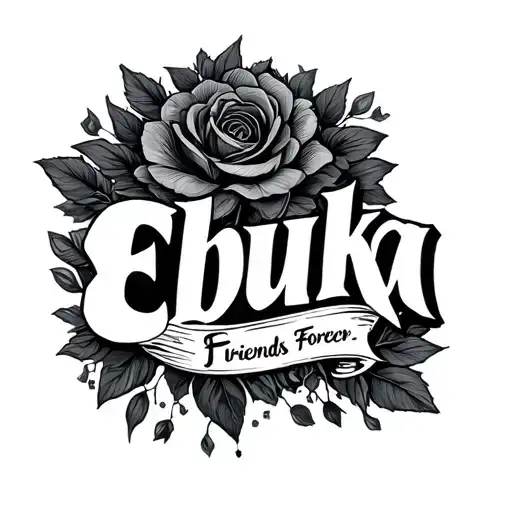 "Ebuka" Friends Forever tattoo design idea