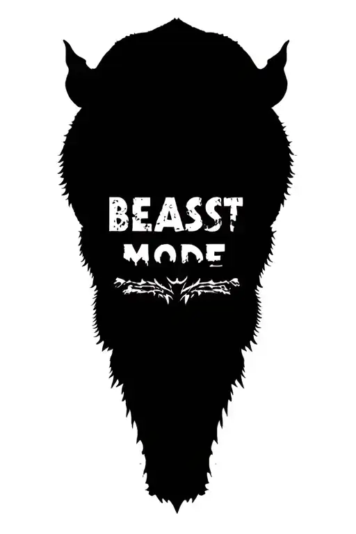 "Beast Mode" beast rhino tattoo design idea
