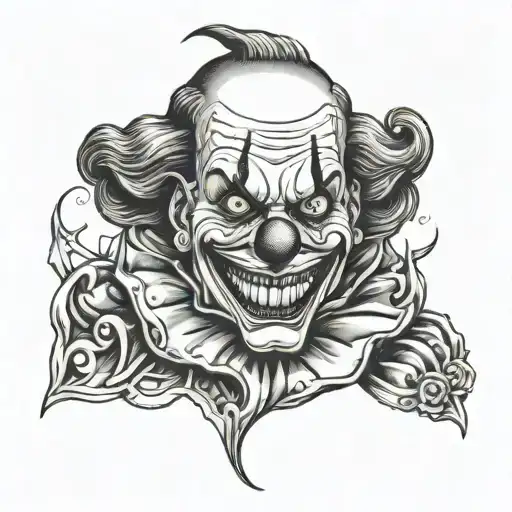 art the clown tattoo design idea