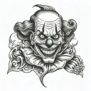 art the clown tattoo design idea