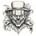 art the clown tattoo design idea