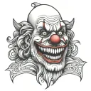 art the clown tattoo design idea