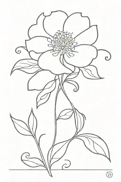 cousin symbol flower tattoo design idea