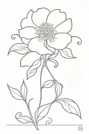 cousin symbol flower tattoo design idea