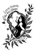 love you forever like you for always  tattoo design idea