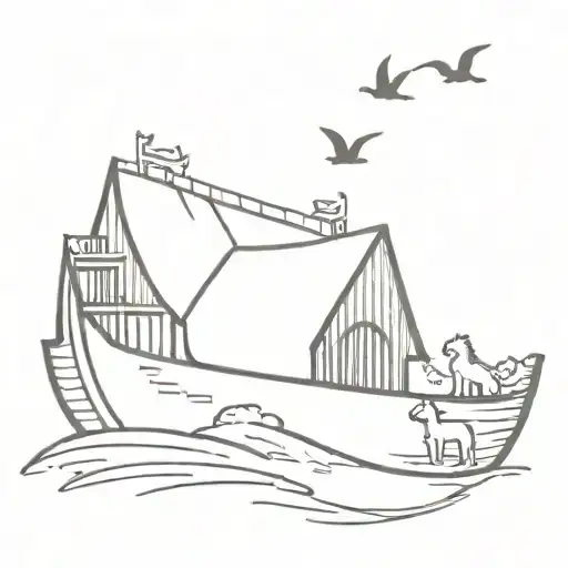 Noah's ark themed tattoo tattoo design idea