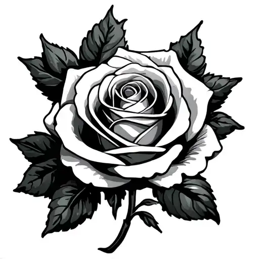 rose with Scottish Gaelic  tattoo design idea