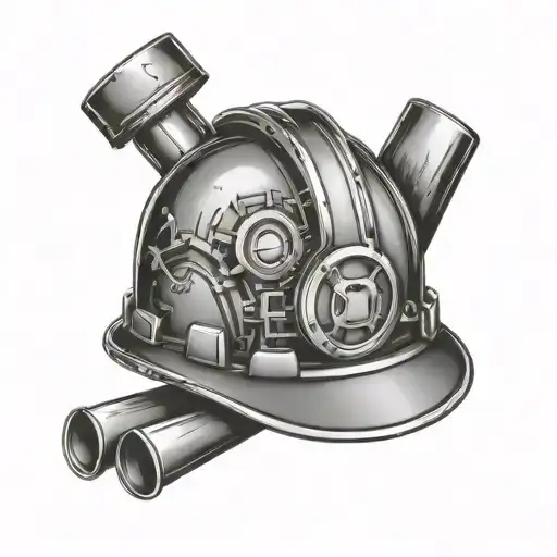 hard hat construction with SIB on it tattoo design idea