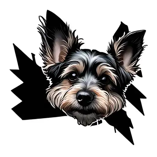 dog nose print the word Kipper tattoo design idea