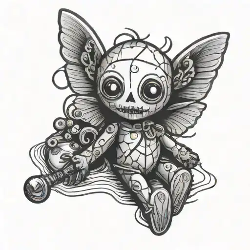 voodoo doll tattoo design idea