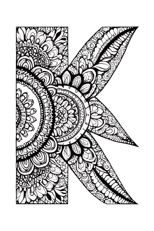 Mandala k tattoo design idea