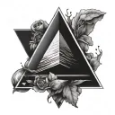 triangle shape change tattoo design idea