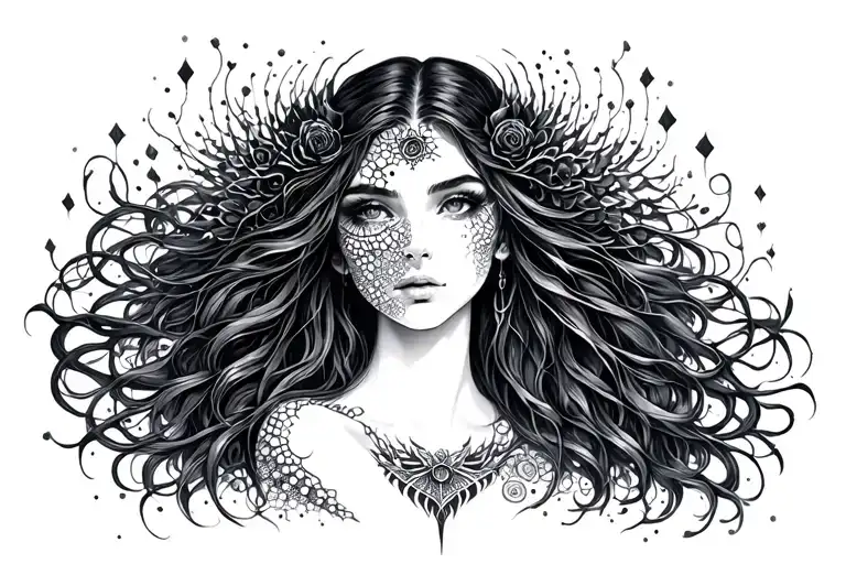 Feyre's spinal tattoo with a spiritual twist tattoo design idea