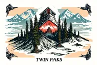 twin peaks tattoo design idea