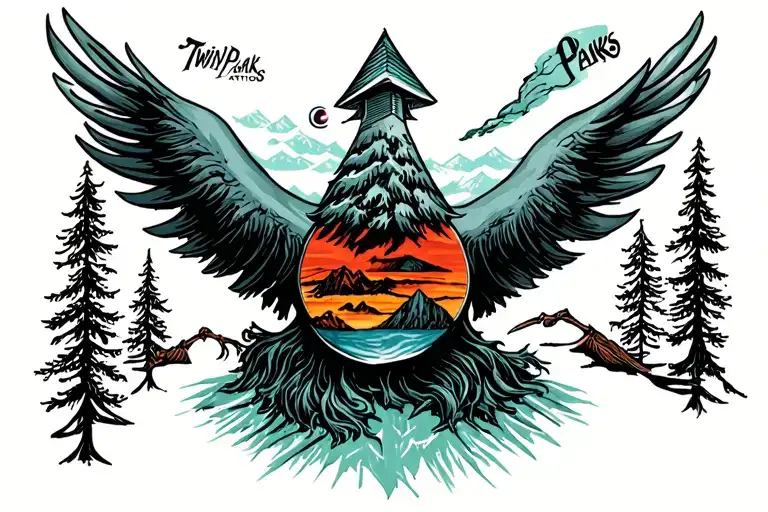 twin peaks tattoo design idea
