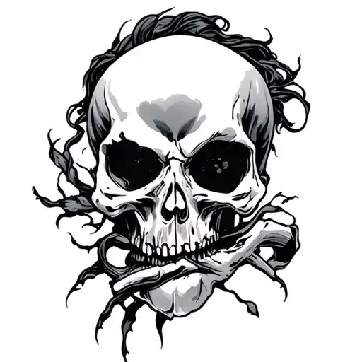 The sinister death tattoo design idea