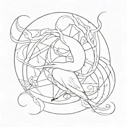 hyper sygilism tattoo design idea