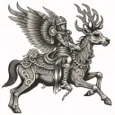 yaqui skeleton deer dancer tattoo design idea