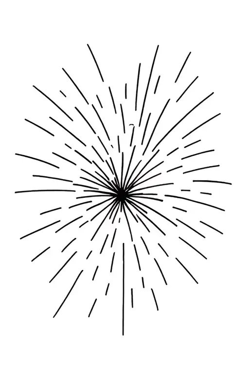 firework bursting tattoo design idea