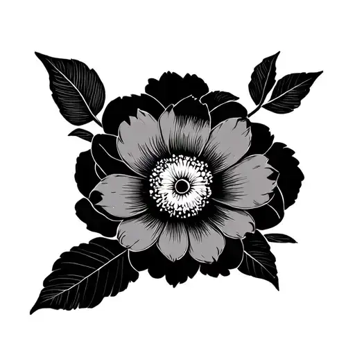 Japanese Floral tattoo design idea