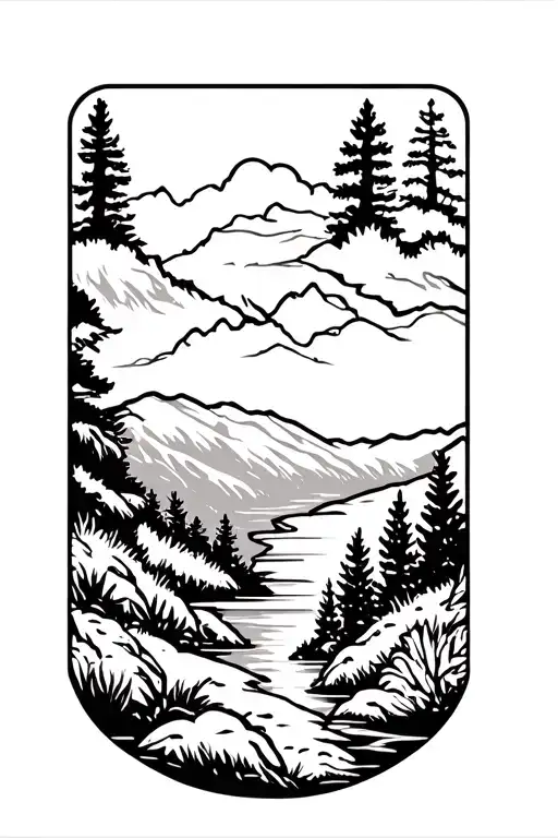 Outdoor Nature Scene tattoo design idea