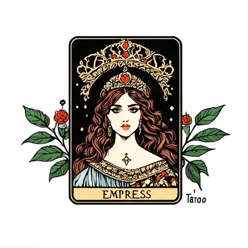the empress tarot card tattoo design idea
