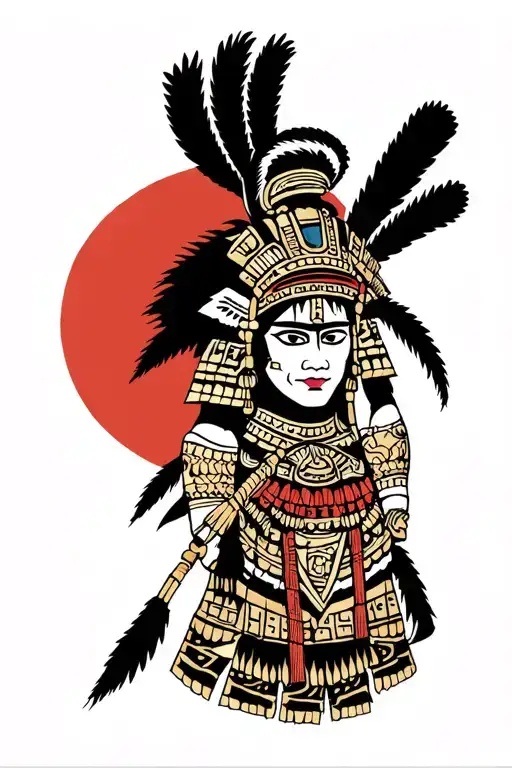 aztec warrior tattoo design idea