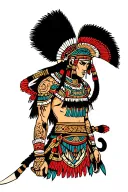 aztec warrior tattoo design idea