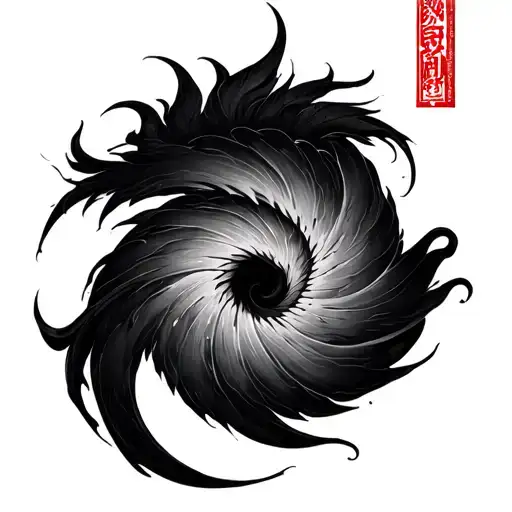 Japanese Spiral tattoo design idea