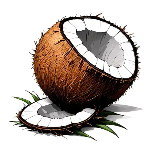 coconut tattoo design idea