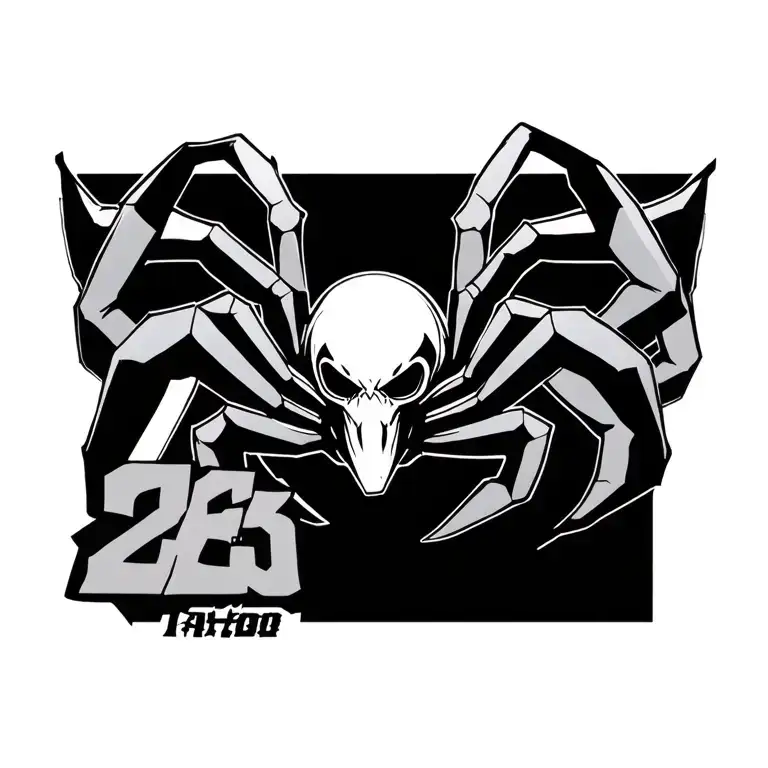 phantom troupe spider with the number 26 tattoo design idea