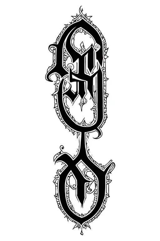 gothic rare soul lettering tattoo tattoo design idea